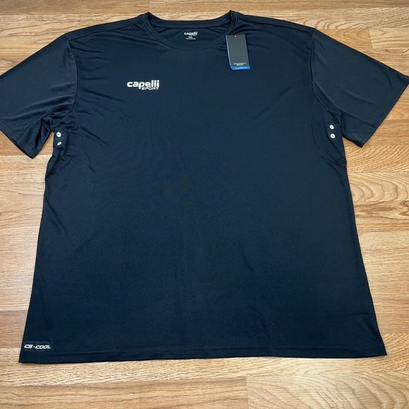 Capelli Sport Men's Short Sleeve Training Top Black Shirt Size 2XL NEW - Picture 1 of 8